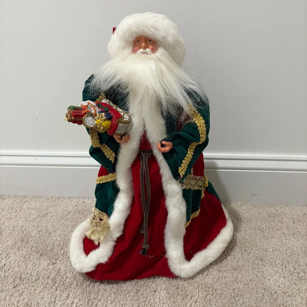 Santa Claus Christmas Tree Topper or Stand Alone Decoration Old World 18